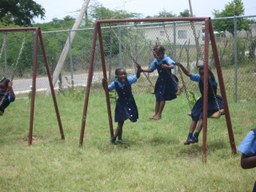 Children on a swing